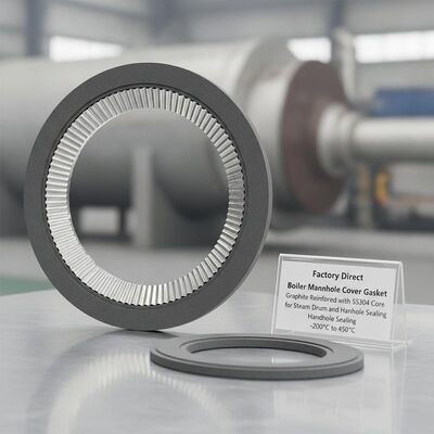 Factory Direct Kesselschachtdeckeldichtung aus Graphit, verstärkt mit SS304-Kern, für Dampftrommel- und Handlochabdichtung bei -200 °C bis 450 °C